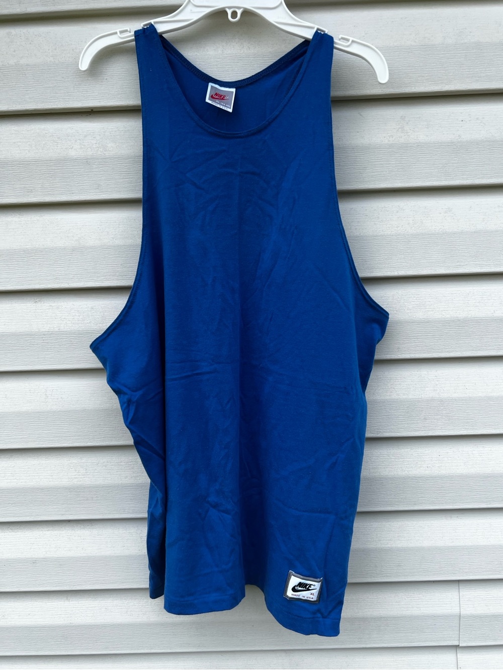 NEW Vintage Nike size Medium Mens Blue Tank Top Shirt